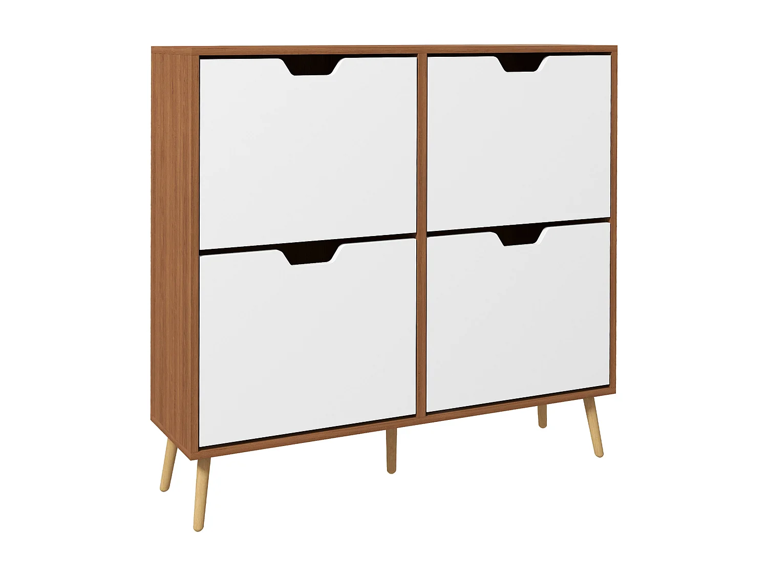 Armario de zapatos madera natural 95x26x95 cm HOMCOM