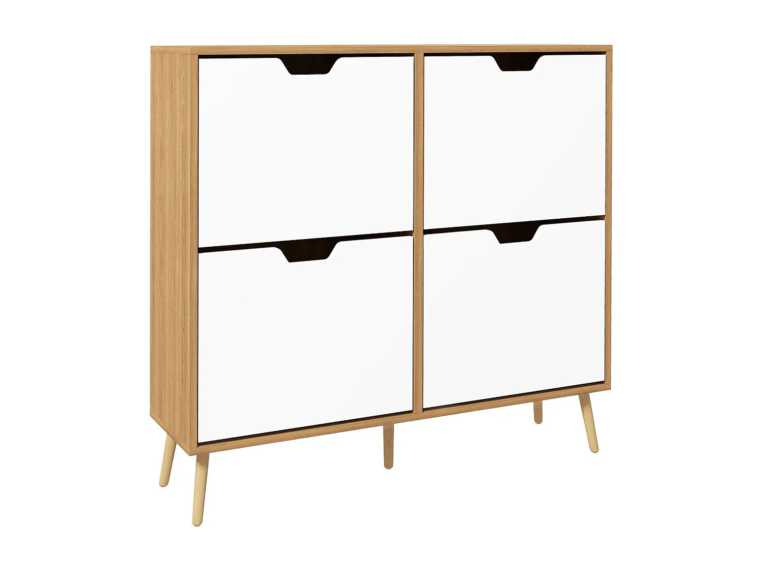 Armario de zapatos madera natural 95x26x95 cm HOMCOM