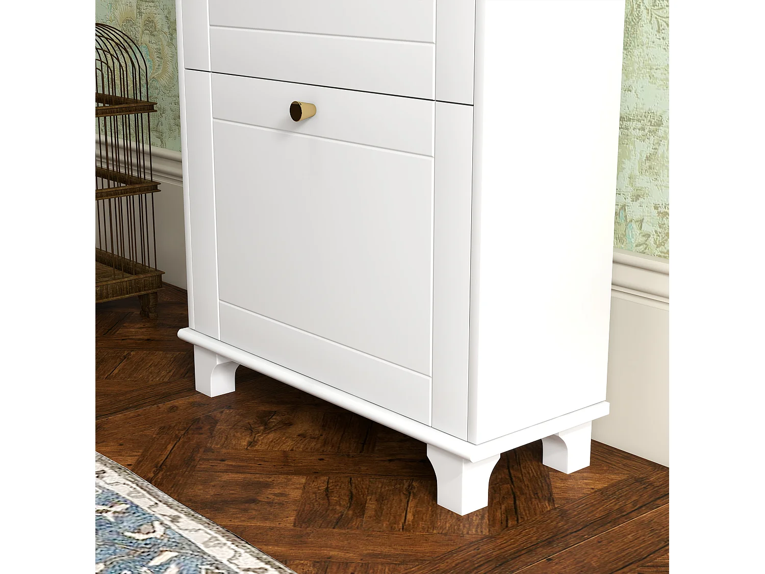 Armario de zapatos blanco 60x23.5x98.5 cm HOMCOM