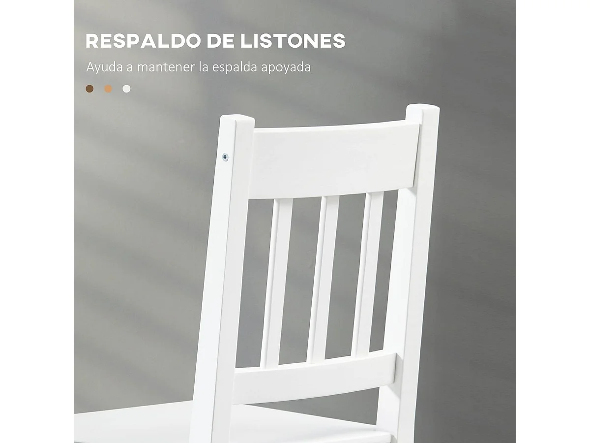 Sillas de comedor blanco 41x46.5x85.5 cm HOMCOM