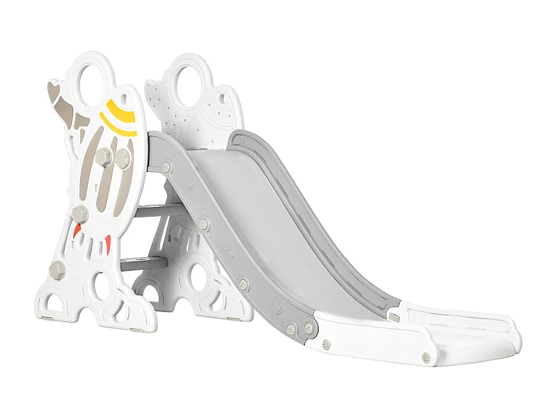 Tobogán para niños gris y blanco 157x46.5x80 cm AIYAPLAY