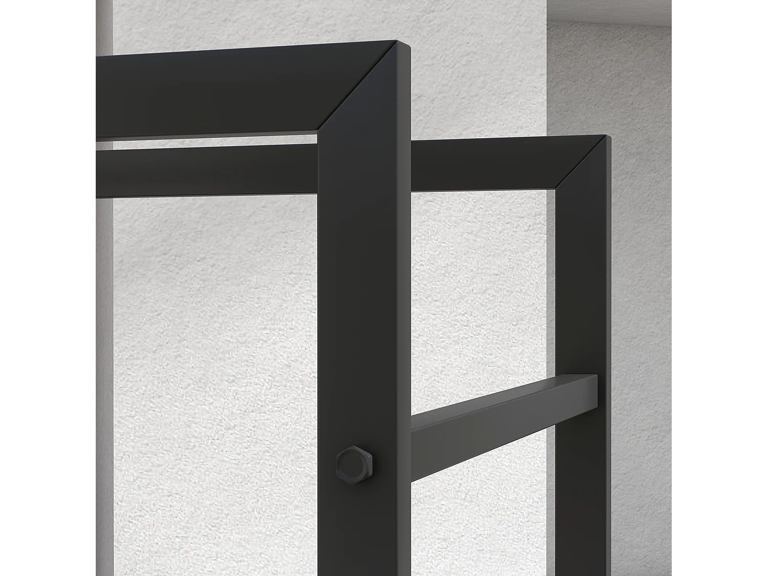 Estante para leña negro 50x30x100 cm Outsunny