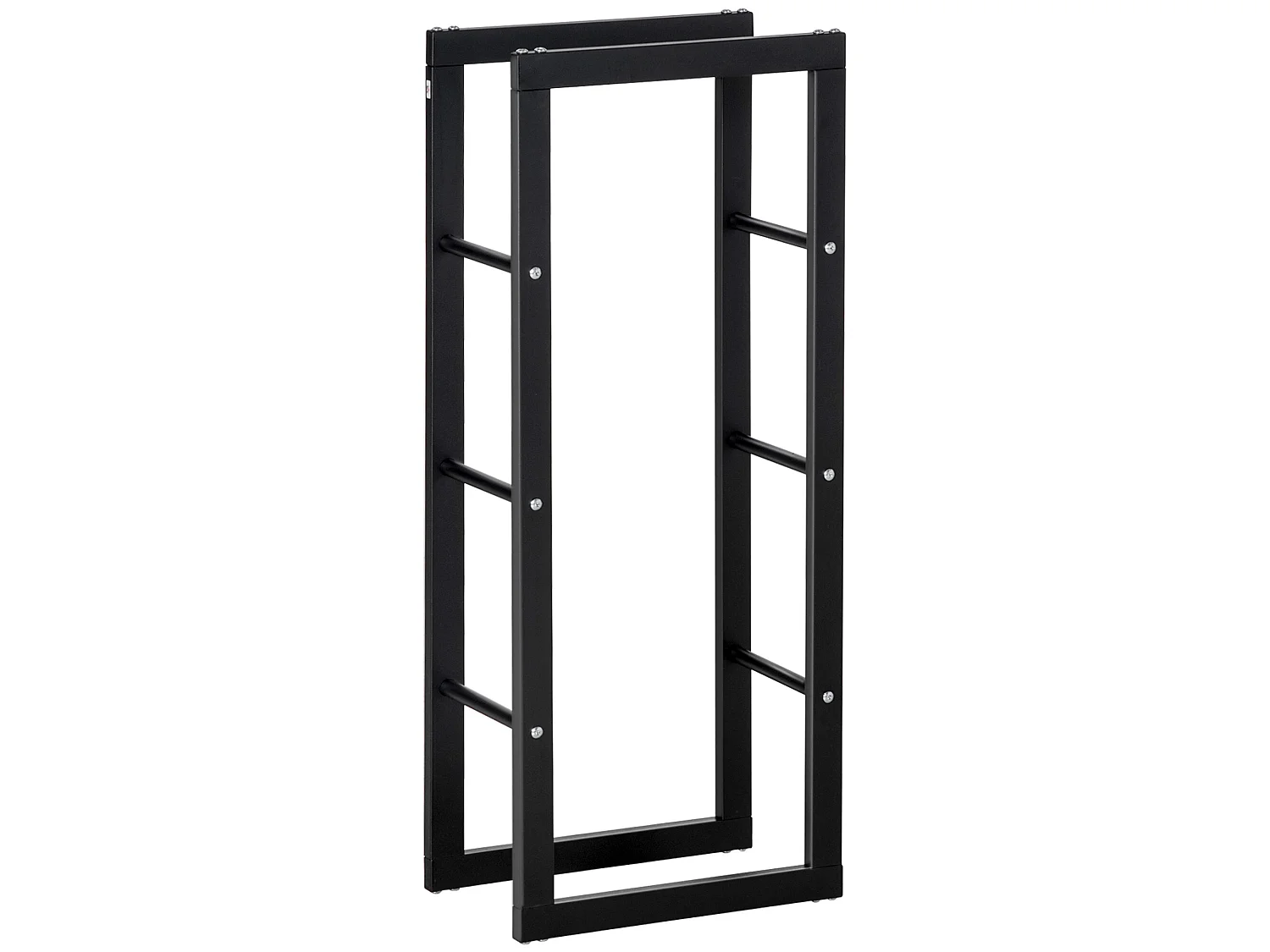 Soporte para leña negro 40x25x100 cm HOMCOM