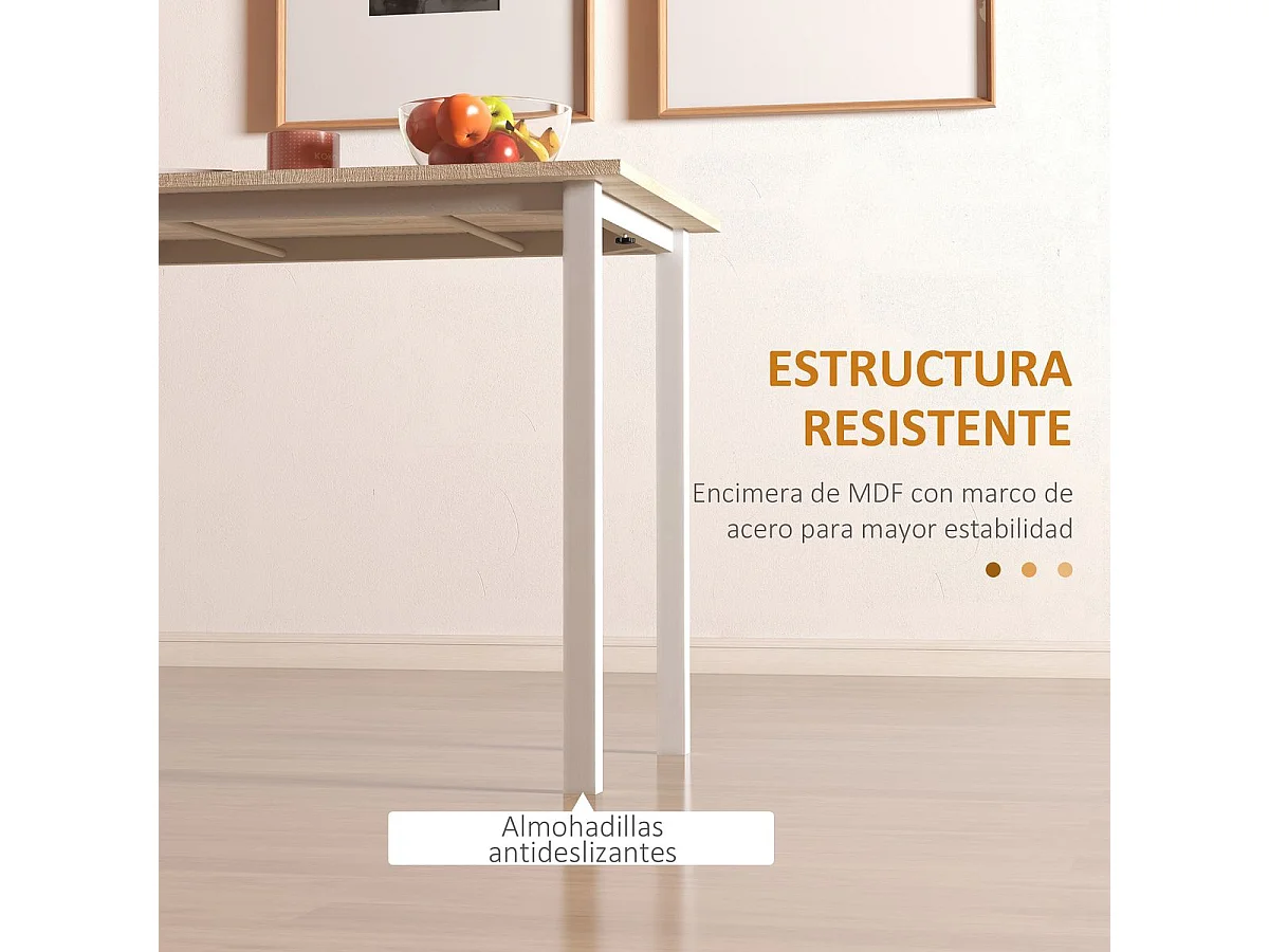 Mesa de comedor madera natural 160x70x76 cm HOMCOM