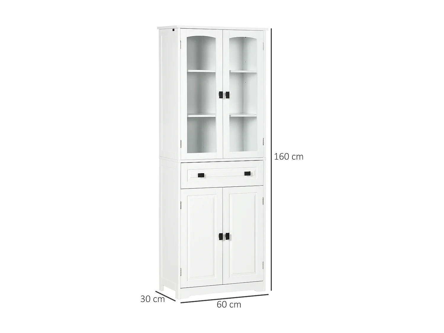 Alacena de cocina blanco 60x30x160 cm HOMCOM