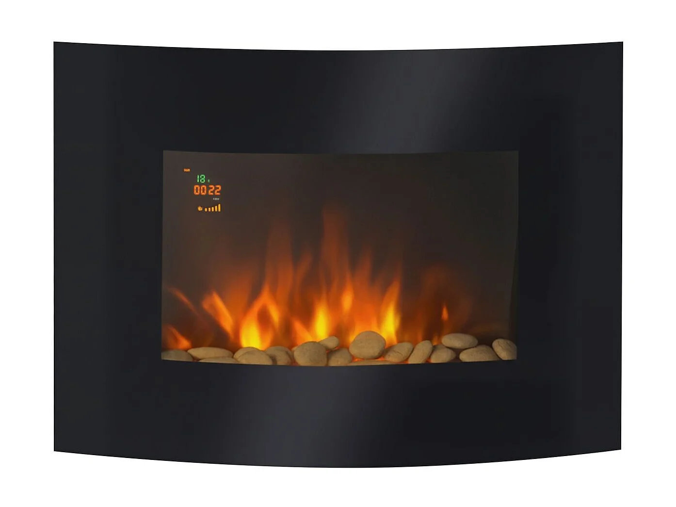 Chimenea eléctrica negro 65x11.4x52cm HOMCOM