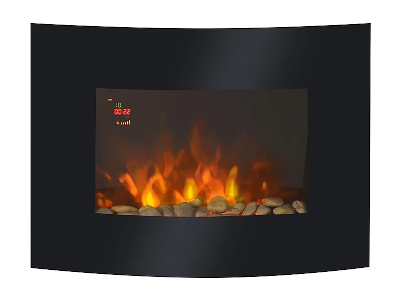 Chimenea eléctrica negro 65x11.4x52cm HOMCOM