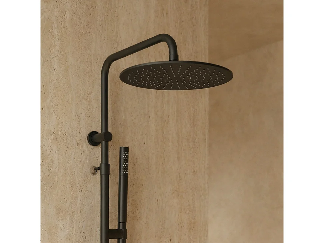 Delice II coluna de duche mecânica preta Essebagno