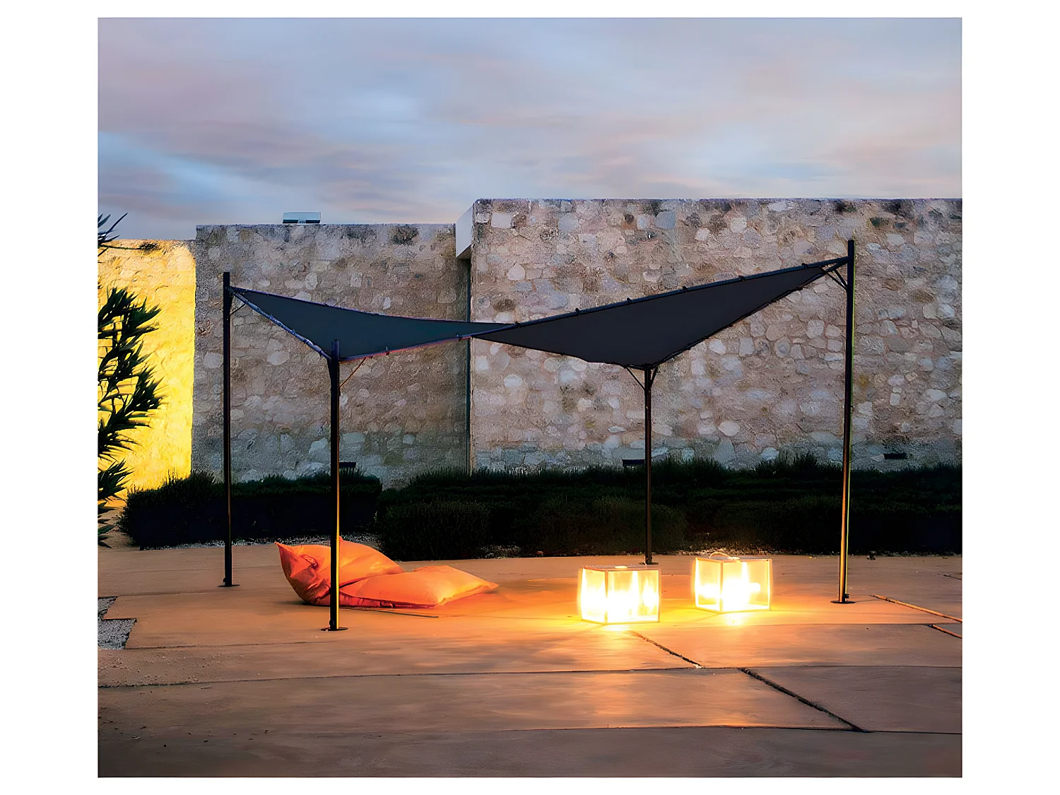 BUTTERFLY - Tonnelle 3,5x3,5m - Acier - Gris Anthracite