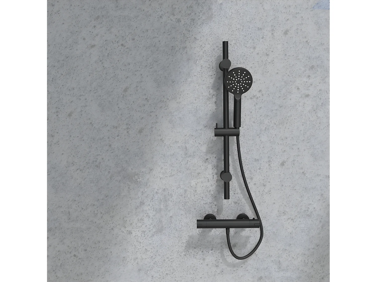 Grifo de ducha Oneo negro Essebagno