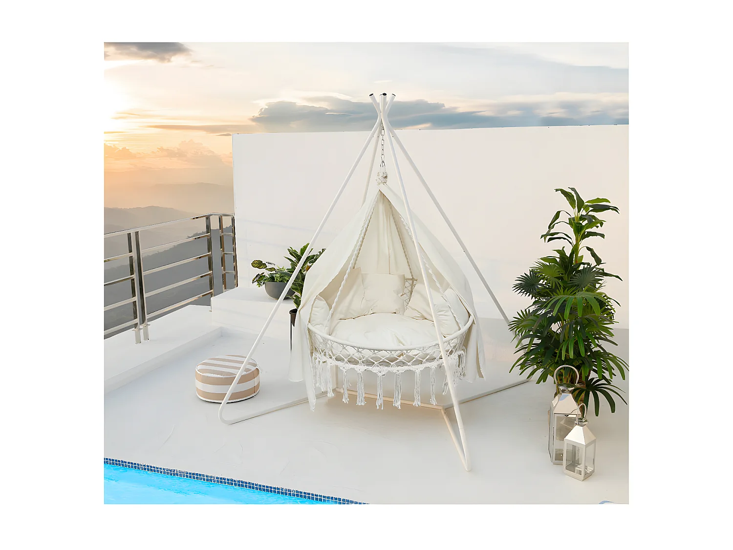 ACAPULCO - Fauteuil suspendu - Ecru