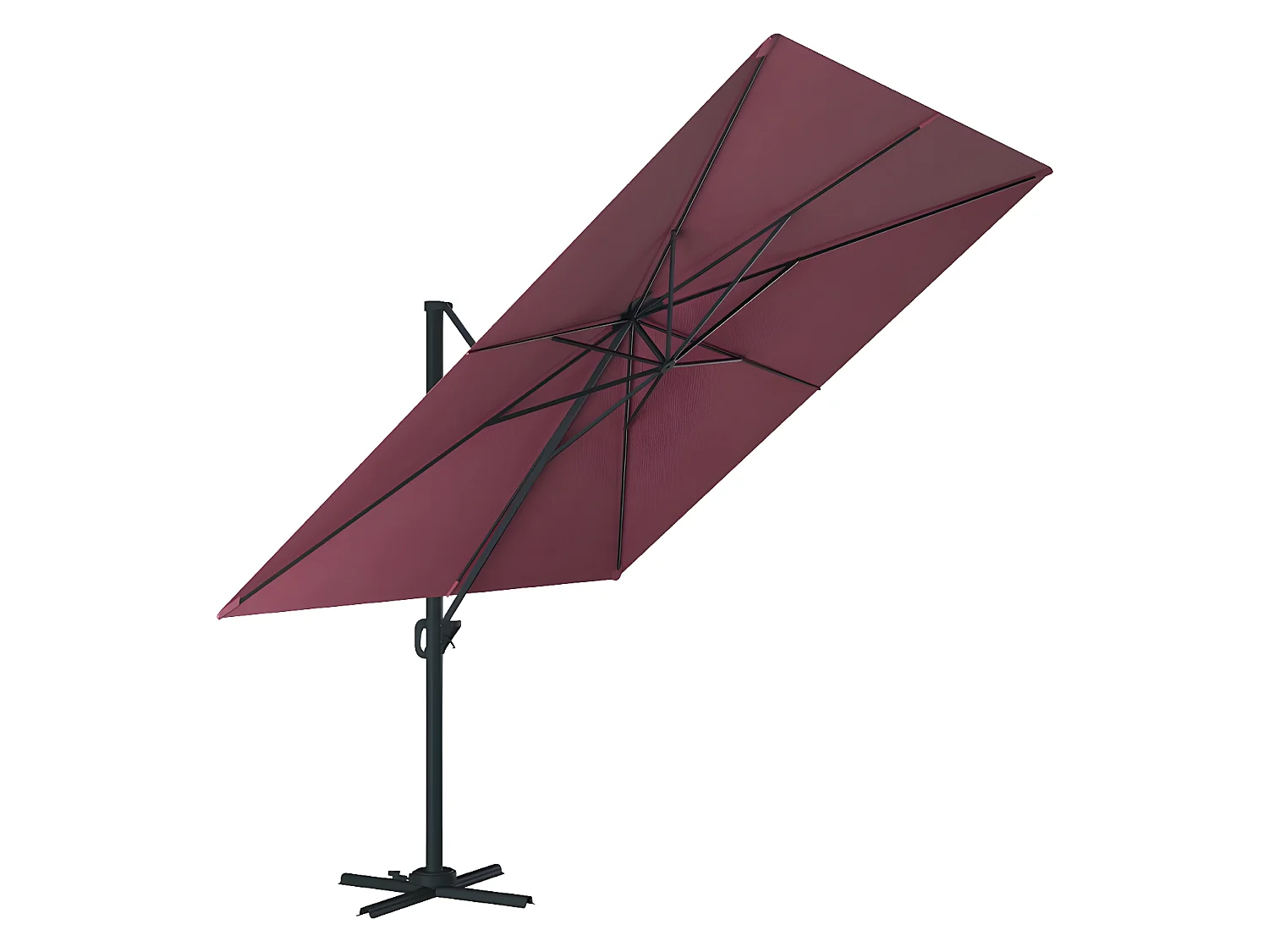 SUNKING - Parasol déporté 3x3m - Bordeaux