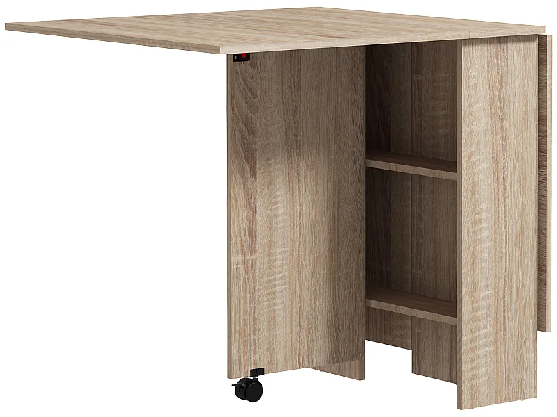 Mesa plegable cocina madera natural 75x140x74 cm HOMCOM