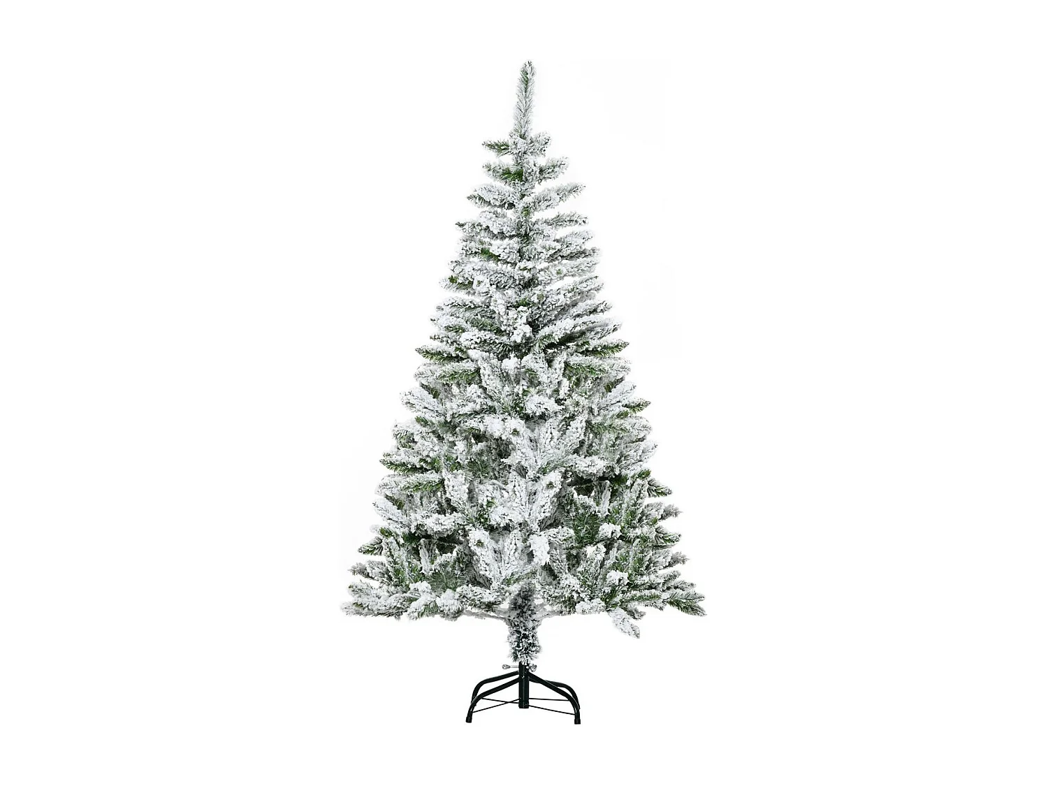 Árbol de navidad verde y blanco 85x85x150 cm HOMCOM