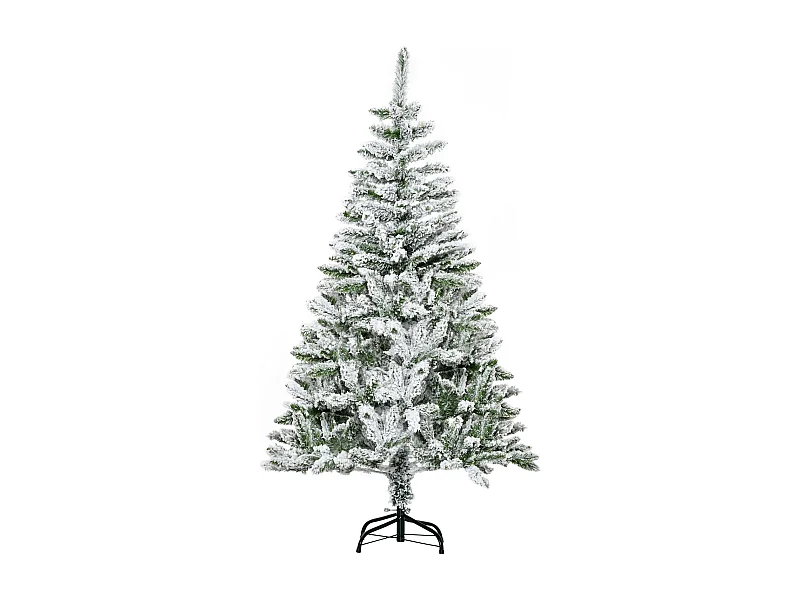 Árbol de navidad verde y blanco 85x85x150 cm HOMCOM