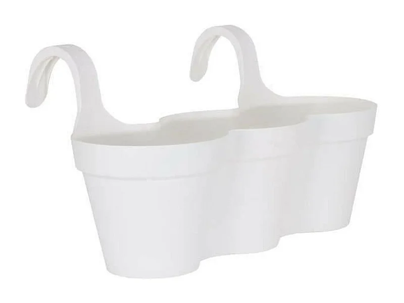 Drievoudige balkonbloempot Capri 30,5 x 54 x 28 cm - 11 L - Wit