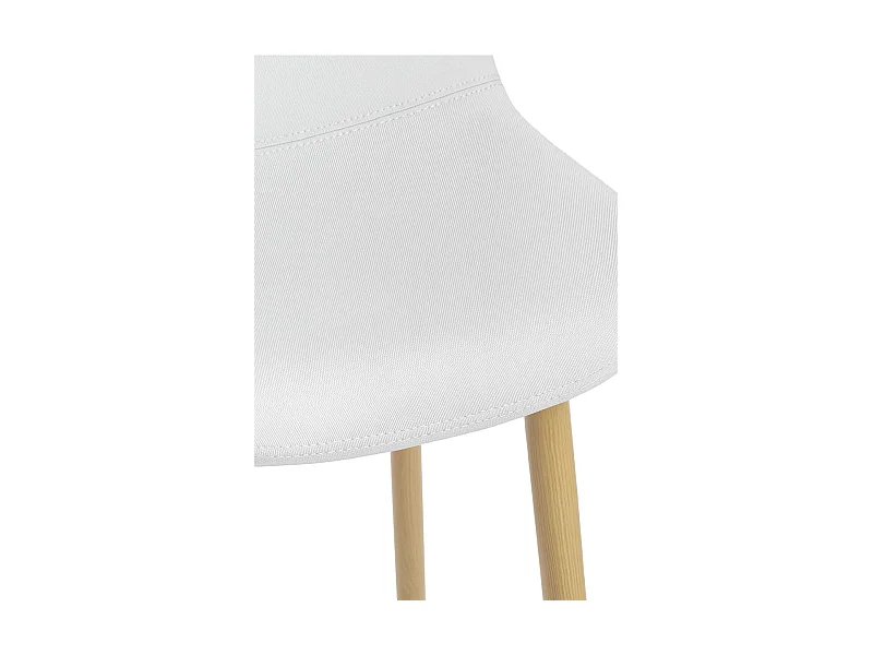 Lote de 2 Taburetes Teok Tela - Beige