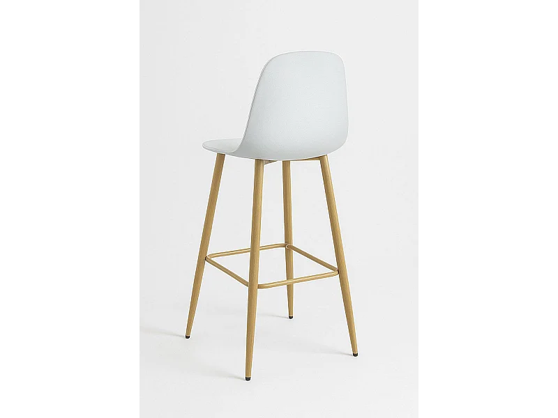 Lote de 2 Taburetes Teok Tela - Beige