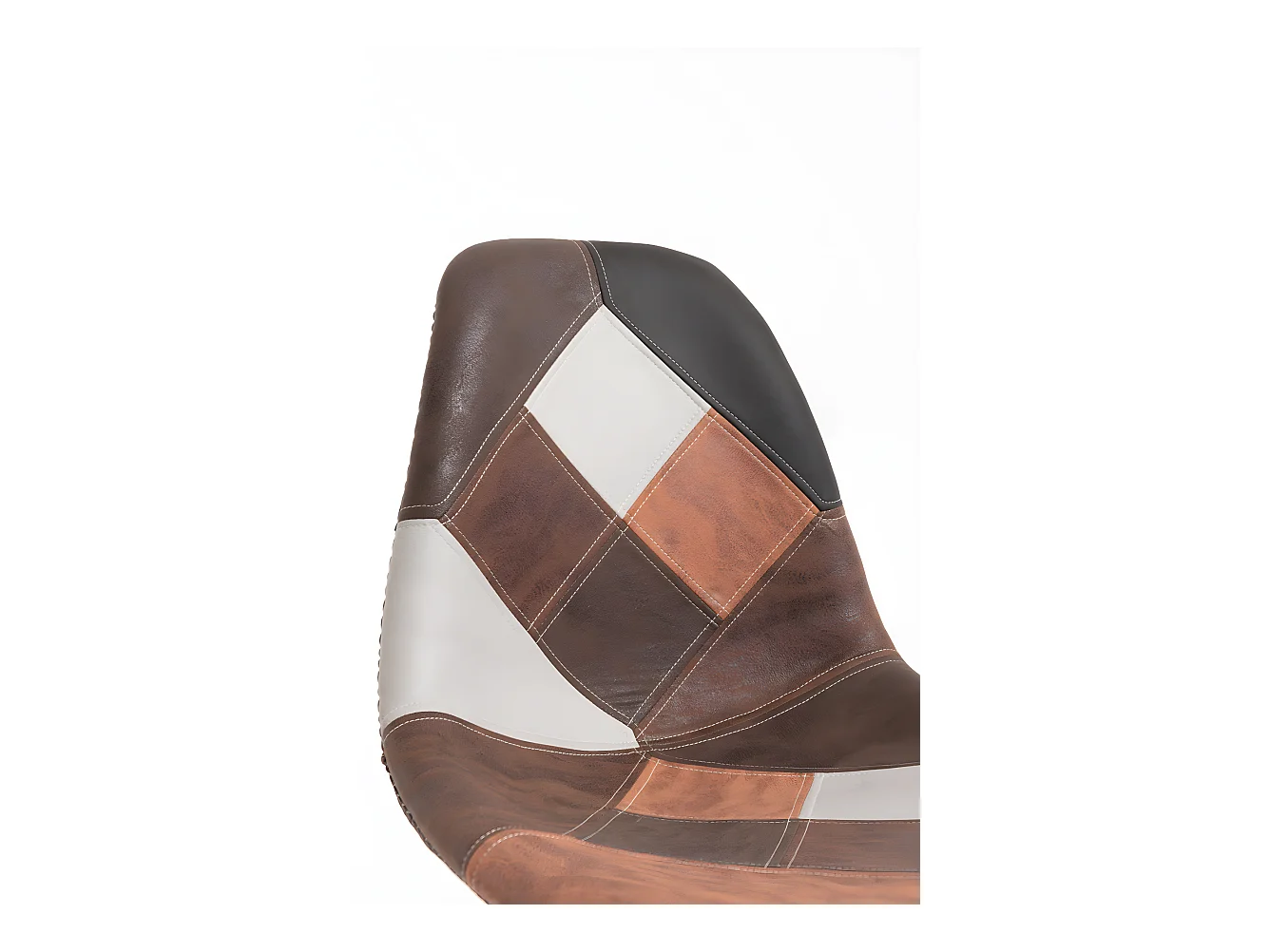 Packs Sillas Comedor - Pack 4 Sillas Kelen Patchwork Polipiel - Marrón