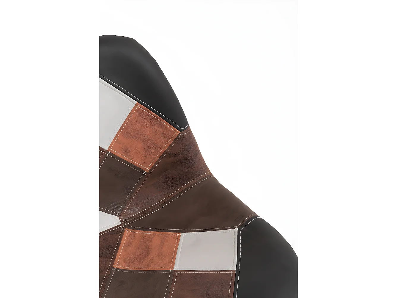 Packs Sillas Comedor - Pack 4 Sillas Kelen Patchwork Polipiel - Marrón