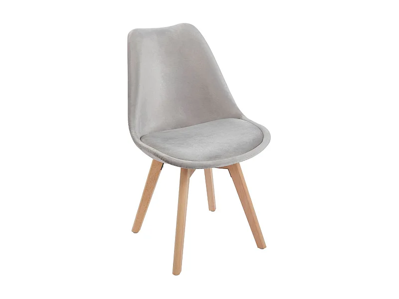 Sillas Comedor - Silla Synk Terciopelo - Gris claro
