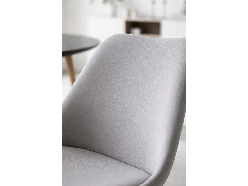 Sillas Comedor - Silla Synk Terciopelo - Gris claro
