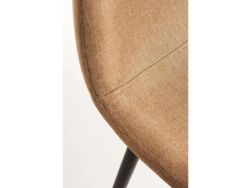 Sillas Comedor - Silla Black Teok Tela - Marrón arena