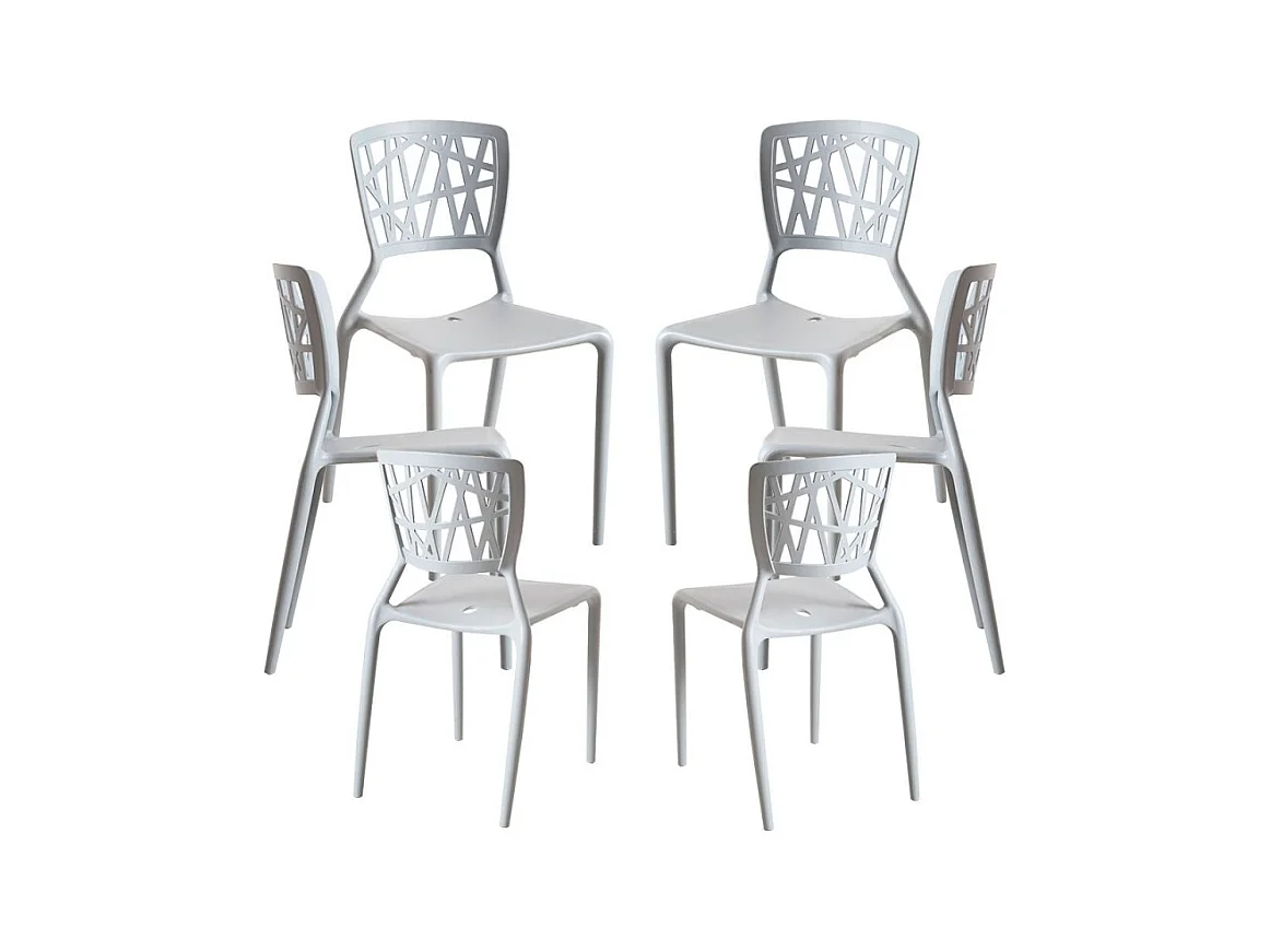 Packs Sillas Jardín - Pack 6 Sillas Delta - Gris claro