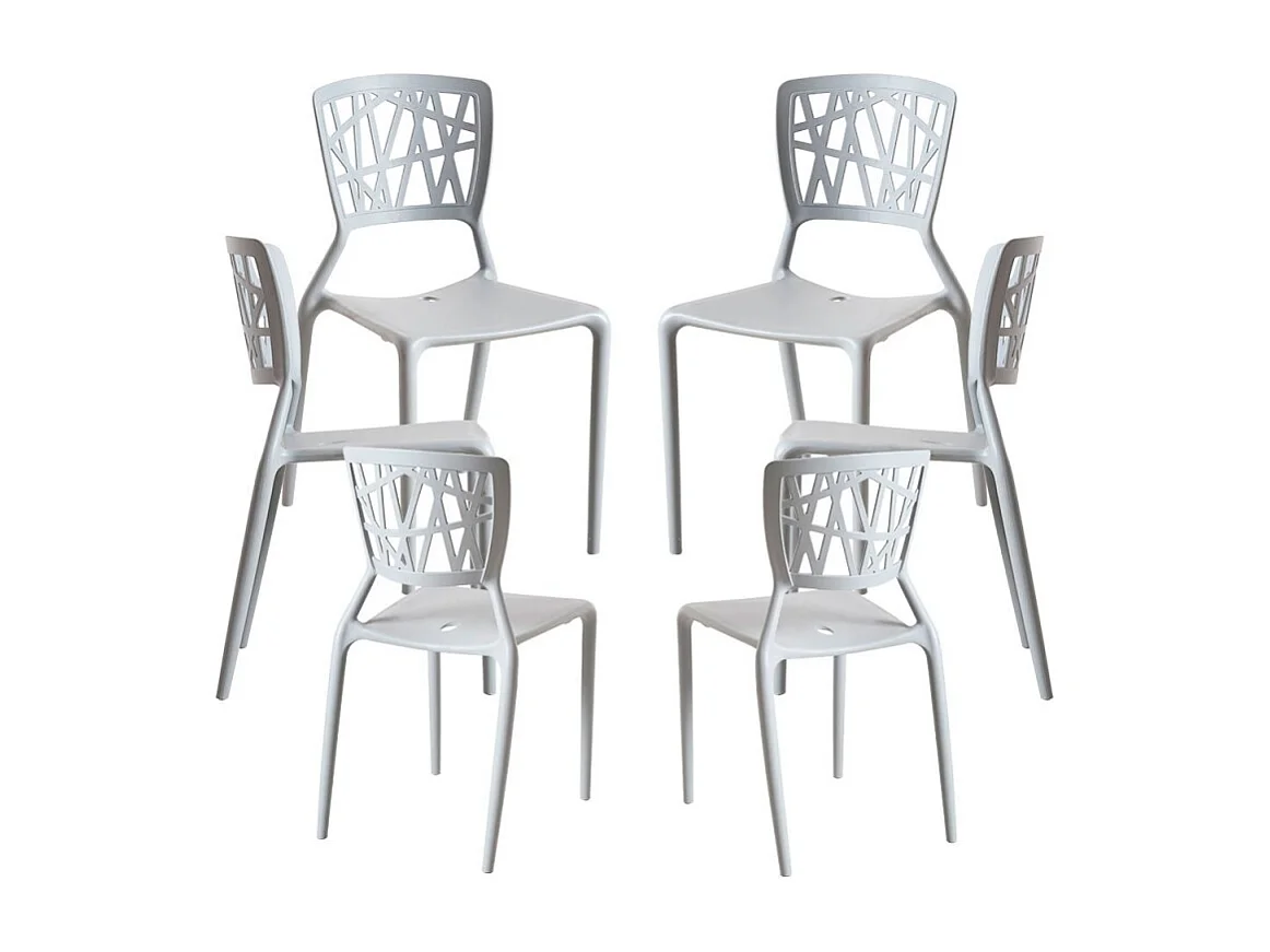 Packs Sillas Jardín - Pack 6 Sillas Delta - Gris claro