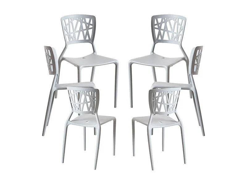Packs Sillas Jardín - Pack 6 Sillas Delta - Gris claro