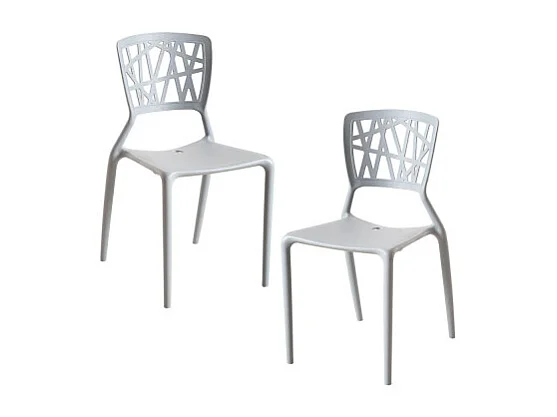 Packs Sillas Jardín - Pack 2 Sillas Delta - Gris claro