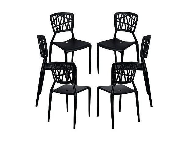 Packs Sillas Jardín - Pack 6 Sillas Delta - Negro