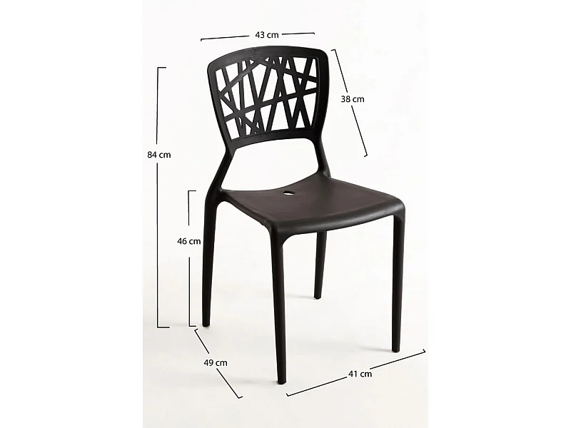 Packs Sillas Jardín - Pack 6 Sillas Delta - Negro