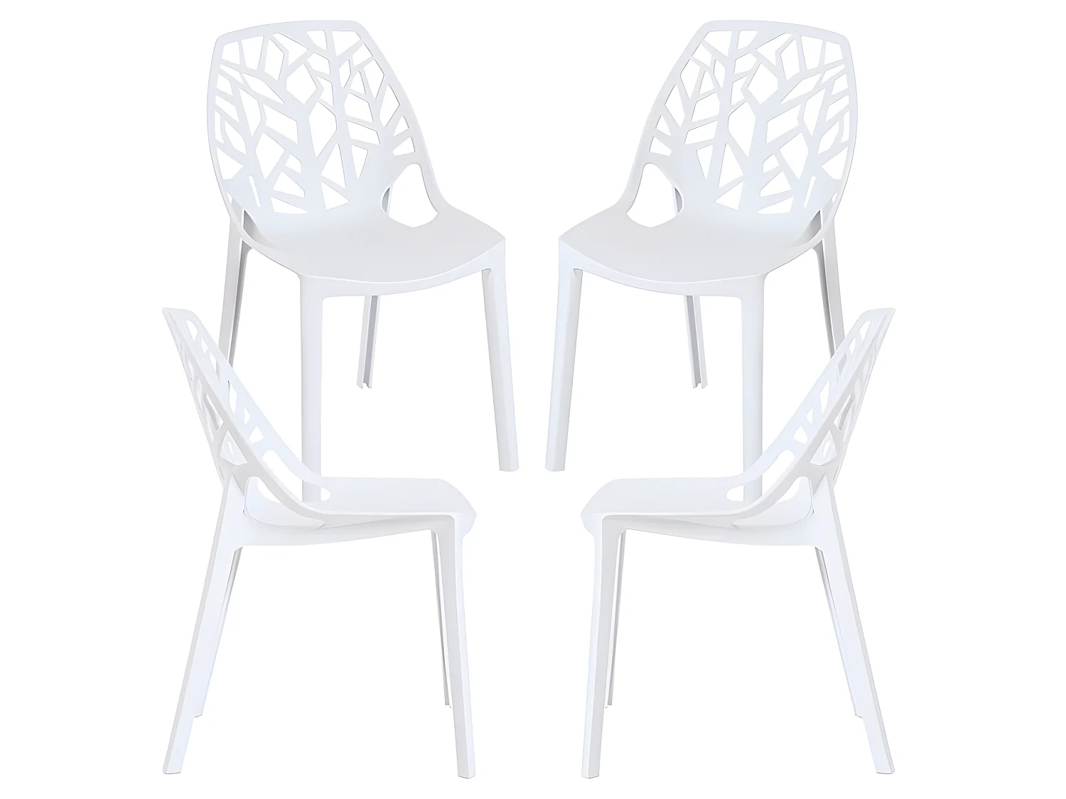 Packs Sillas - Pack 4 Sillas Hissar Polipropileno - Blanco