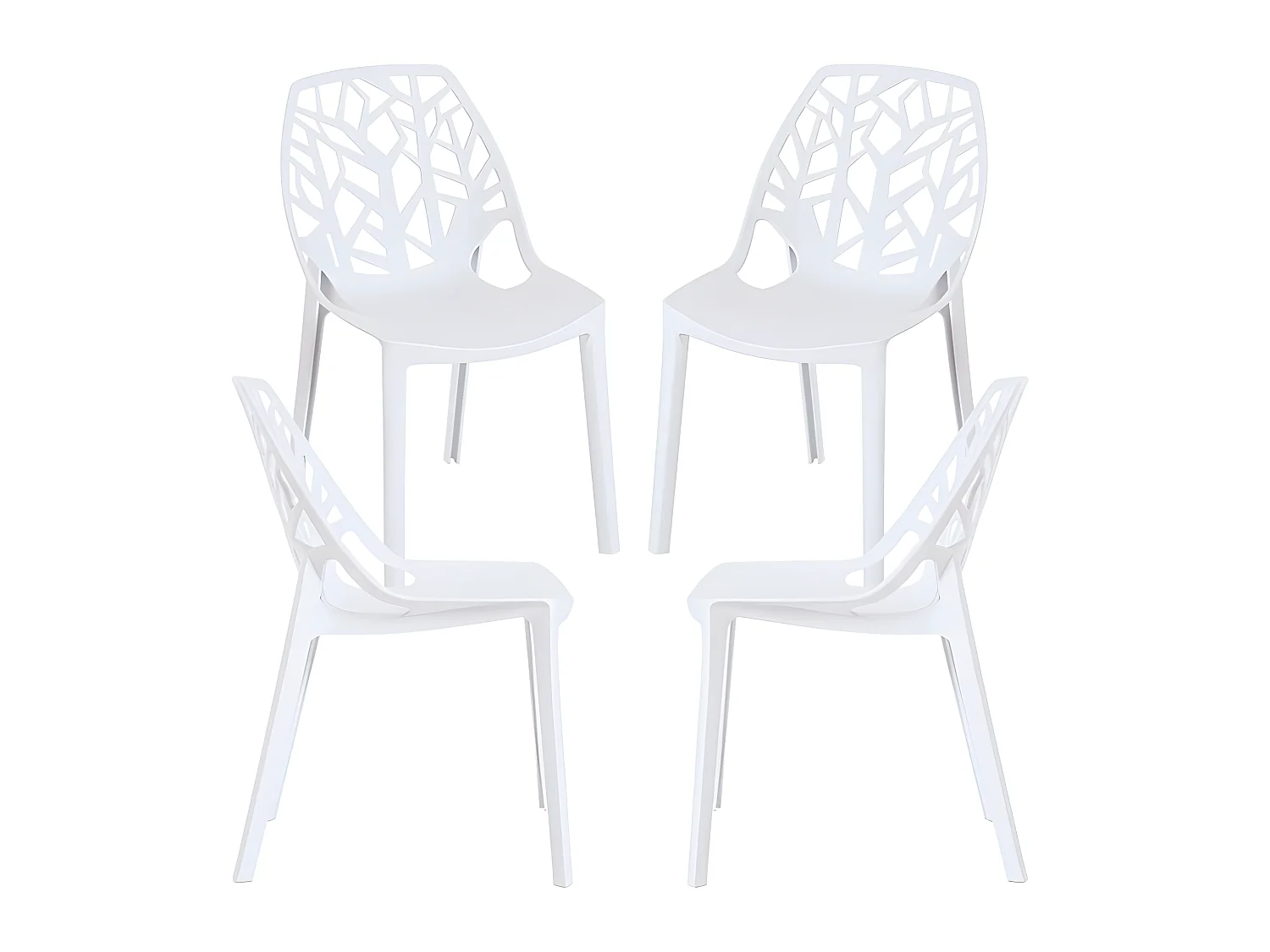 Packs Sillas - Pack 4 Sillas Hissar Polipropileno - Blanco