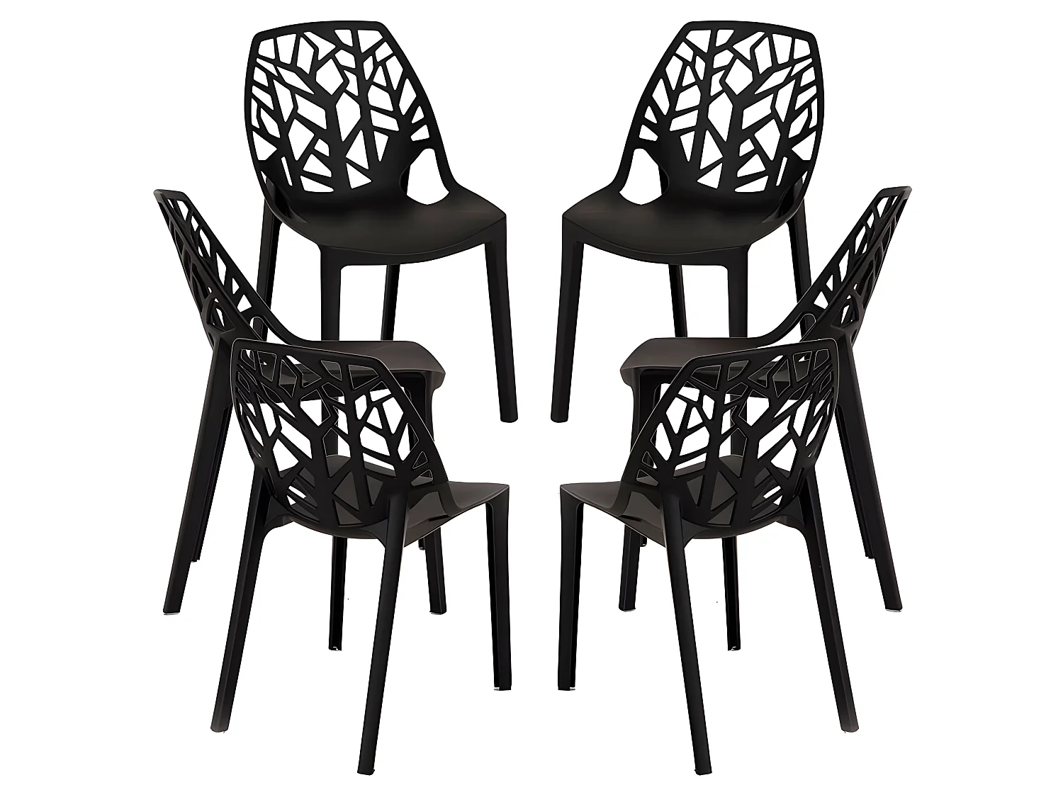 Packs Sillas - Pack 6 Sillas Hissar Polipropileno - Negro