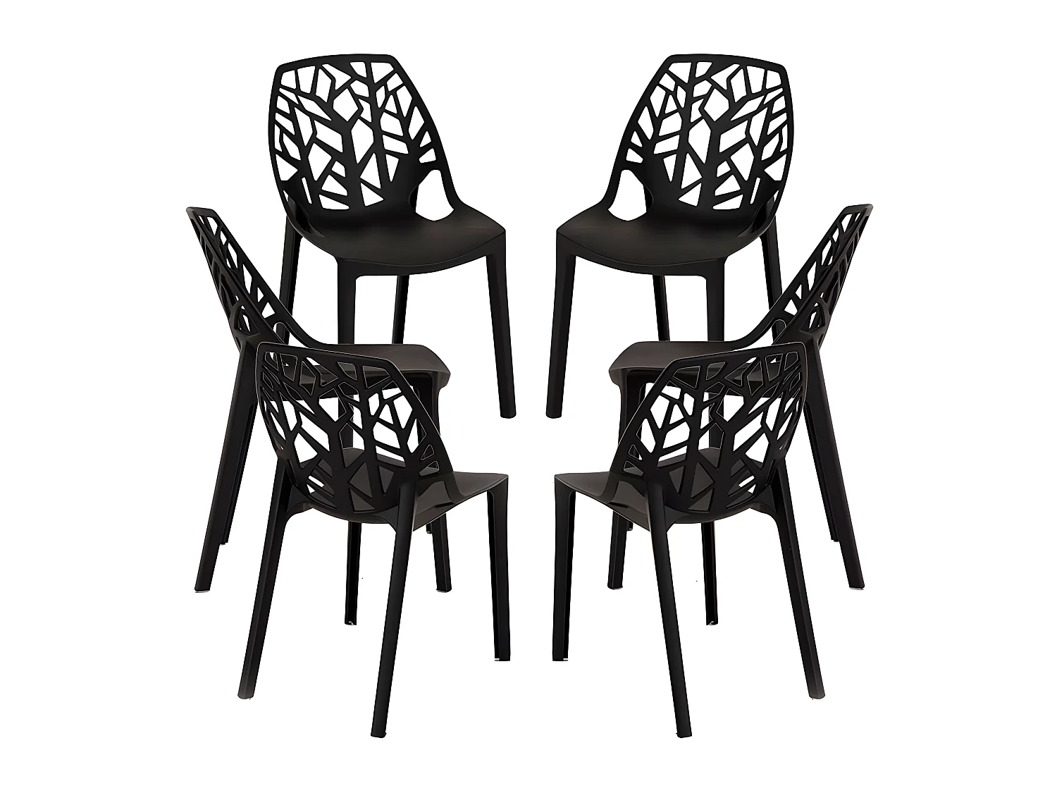 Packs Sillas - Pack 6 Sillas Hissar Polipropileno - Negro