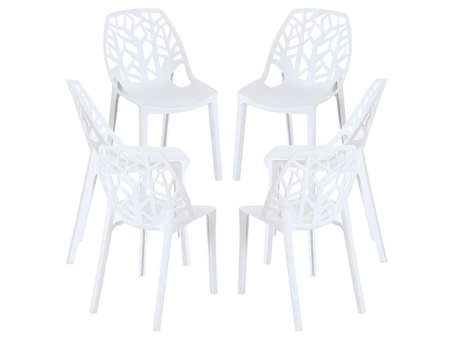 Packs Sillas - Pack 6 Sillas Hissar Polipropileno - Blanco