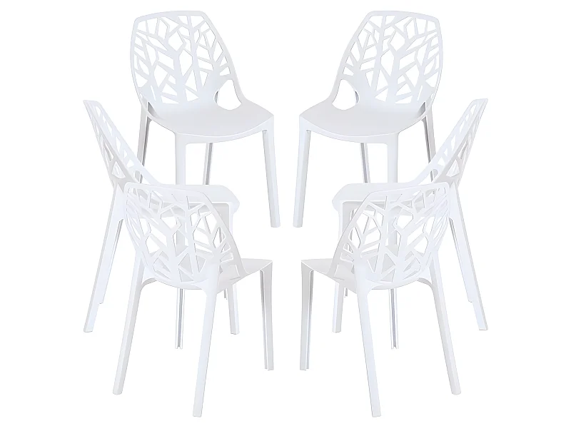 Packs Sillas - Pack 6 Sillas Hissar Polipropileno - Blanco