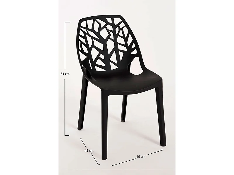 Sillas Jardín - Silla Hissar Polipropileno - Negro