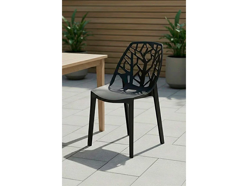 Sillas Jardín - Silla Hissar Polipropileno - Negro