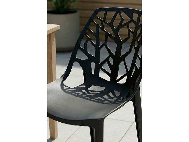 Sillas Jardín - Silla Hissar Polipropileno - Negro