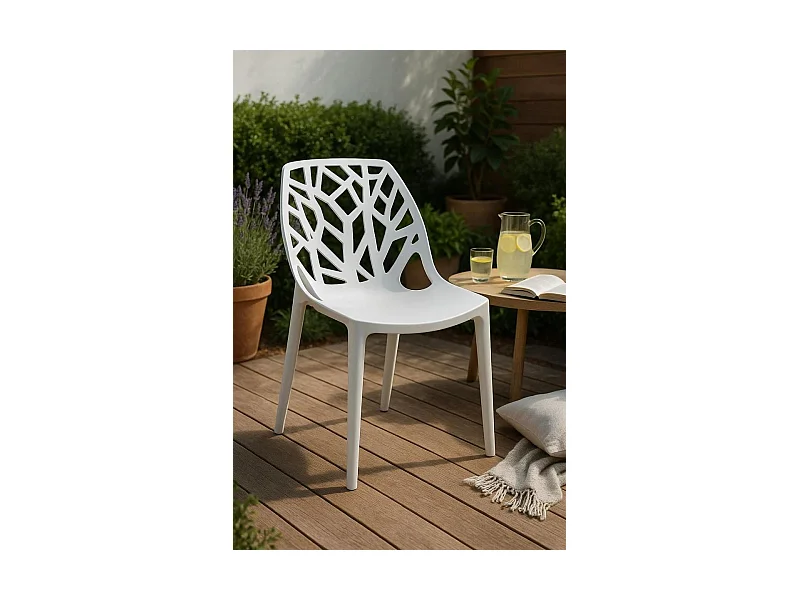 Sillas Jardín - Silla Hissar Polipropileno - Blanco