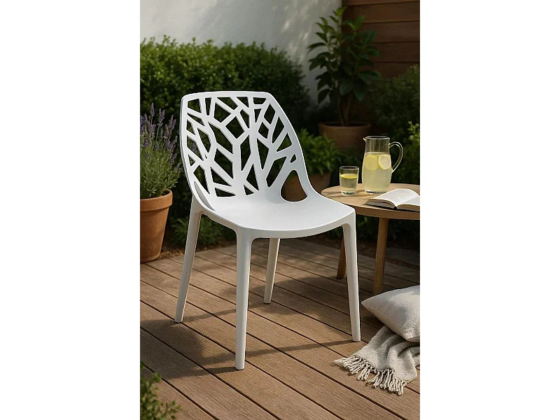 Sillas Jardín - Silla Hissar Polipropileno - Blanco