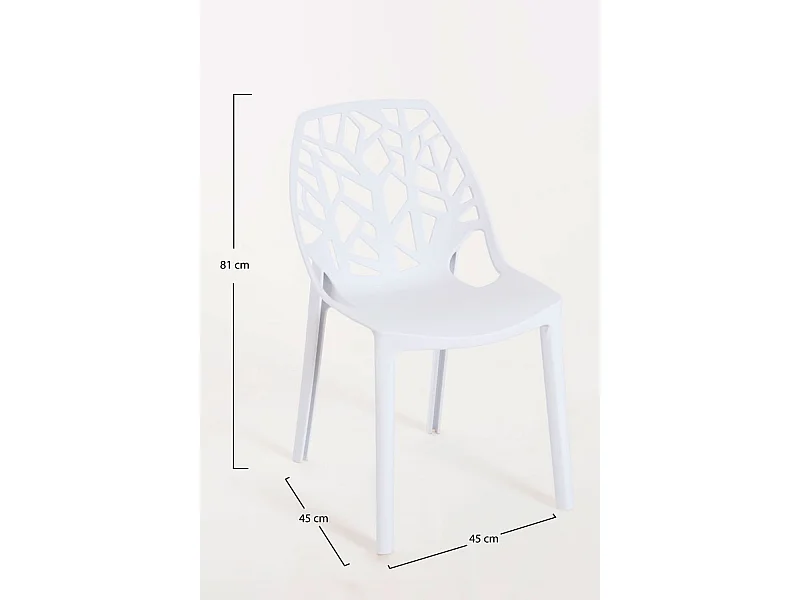 Sillas Jardín - Silla Hissar Polipropileno - Blanco