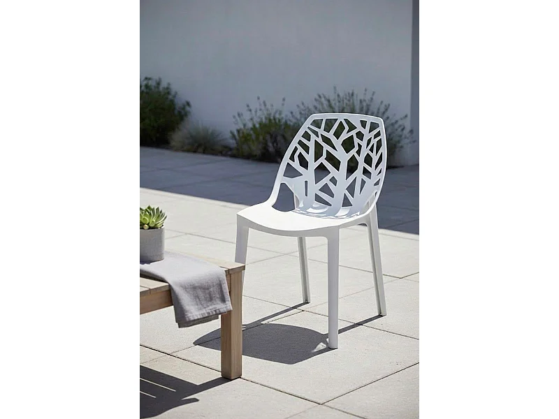 Sillas Jardín - Silla Hissar Polipropileno - Blanco