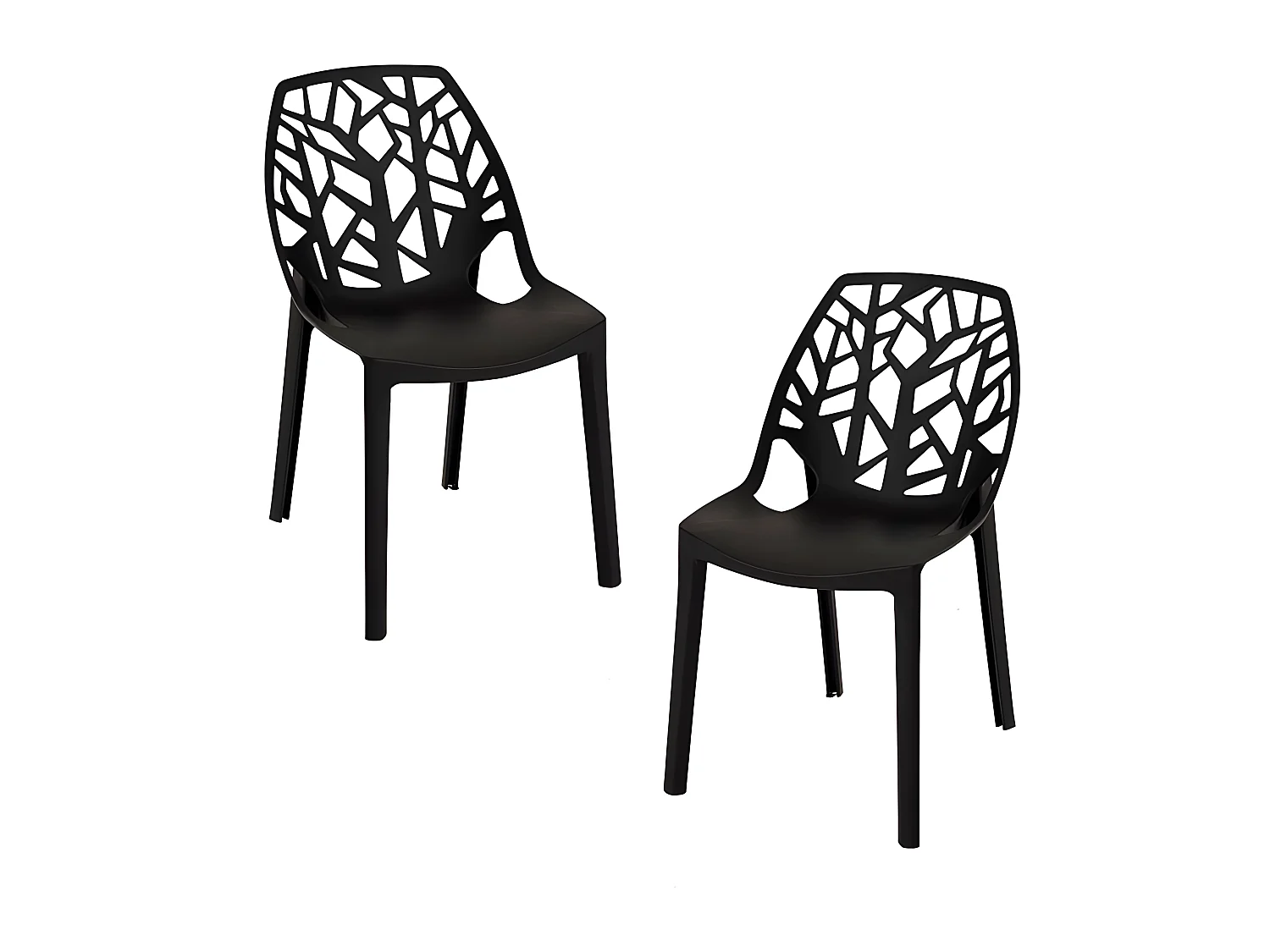 Packs Sillas - Pack 2 Sillas Hissar Polipropileno - Negro