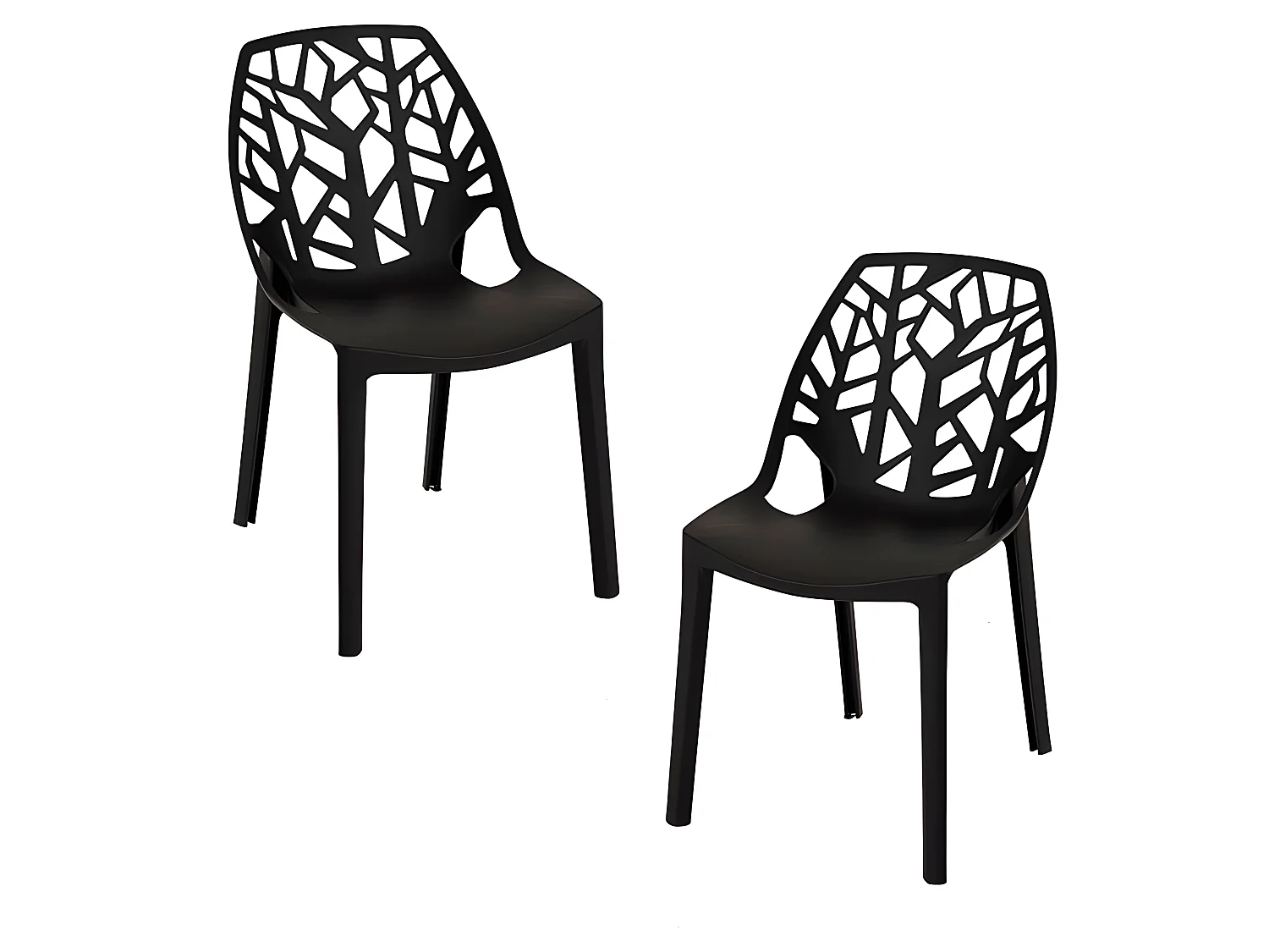 Packs Sillas - Pack 2 Sillas Hissar Polipropileno - Negro