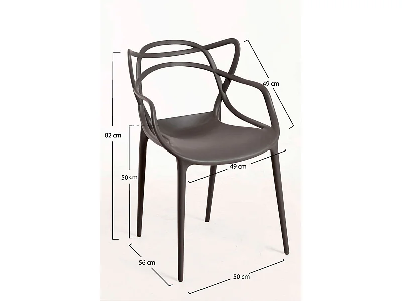 Packs Sillas Jardín - Pack 2 Sillas Korme - Gris oscuro