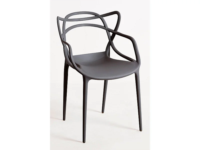 Packs Sillas Jardín - Pack 4 Sillas Korme - Gris oscuro